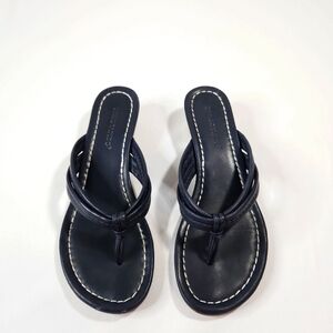 Bernardo Miami Navy Blue Leather Sandals Sz 8.5